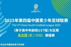 第四届中青赛（高中年龄段U17组）大区赛北三区第二时段赛程安排