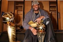 NBA官方发布SGA与总冠军奖杯及FMVP奖杯合照，配文灵感是什么？