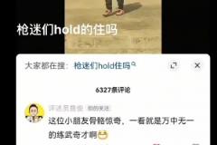 怎能不泪流满面呢？枪迷们，hold住吗？