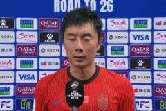 李磊：对不起球迷，下半场没有退路必须攻出去没进球很可惜