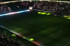 国内主场天花板，现场实拍国安赛前工体上演震撼灯光秀