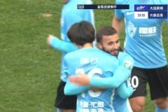 19岁朱鹏宇中超首球！大连英博1-0领先长春亚泰，马莱莱助攻