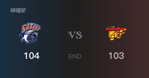 广东103-104不敌上海，泰勒-哈维33分吉伦沃特26分