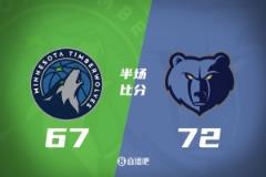 半场战报：莫兰特18分5助攻，贝恩24分，爱德华兹26分，灰熊领先森林狼5分