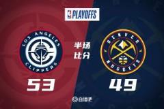 哈登15分4篮板3助攻，小卡14分，约基奇13分4篮板4助攻，快船半场领先掘金6分