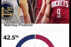 打脸了！ESPN赛前预测勇士G1击败火箭概率仅42.5%