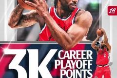 季后赛得分超3K！莱昂纳德超越保罗升至NBA历史第29位