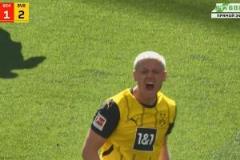 第43分钟格罗斯助攻莱尔森远射破门 多特2-1领先勒沃库森