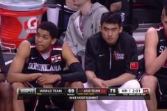 高尚曾经也是牌面十足 左右各坐着唐斯跟约基奇啊