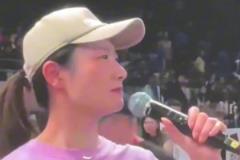 CBA总决赛G4，前中国乒乓球运动员丁宁为北京加油助威！