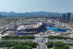 杭州余杭国际体育中心看台主体结构完工，打造浙江首个6万座足球场