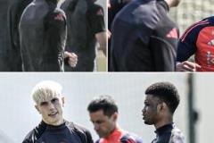 加纳乔染白发亮相欧联杯决赛现场