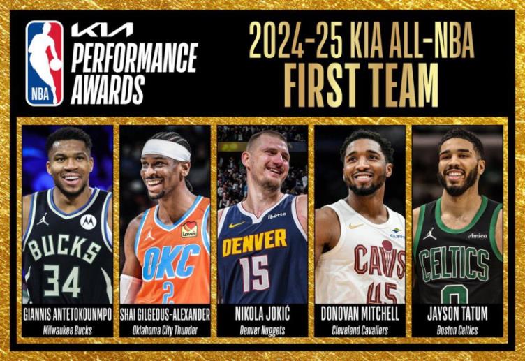 NBA常规赛最佳阵容公布！东部时隔27年首次超过西部入选人数！