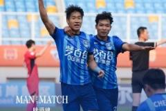 青岛红狮1-0南通支云，叶道驰闪耀全场